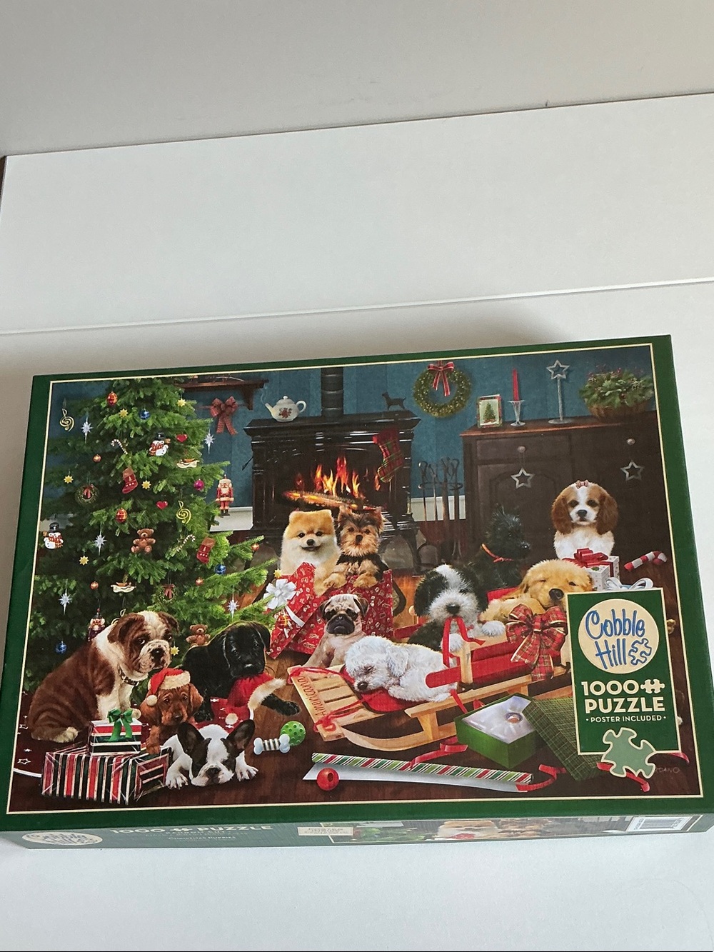 Cobb Hill by New Balance Holiday Puppies Puzzle - Green, Red, White